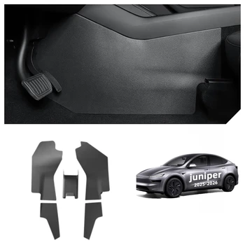 Tesla Model Y Juniper (2025) Center Console Side & Rear Seat Anti-Kick Mats – Full TPE Protective Cover for Rear Seat Kick Protection 1