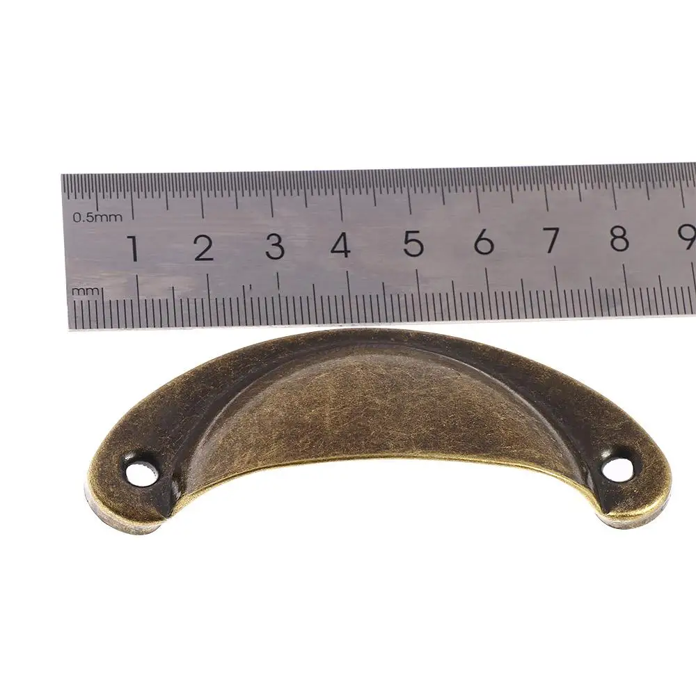 10pcs/lot Retro Box Iron Furniture Cupboard Cabinet Metal Antique Knob Pull Handles Shell