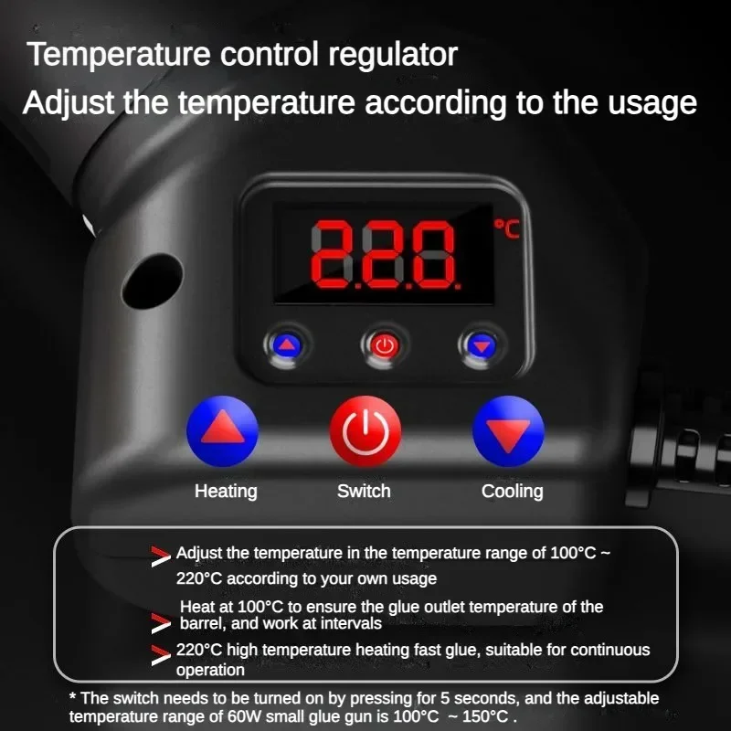 Professional Glue Gun with Temp Control