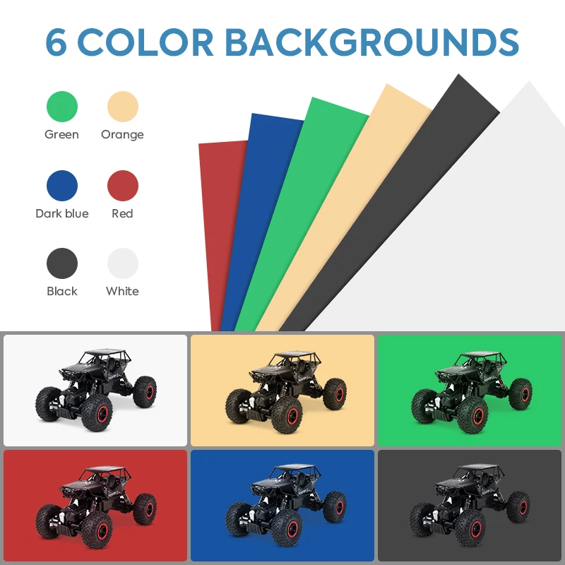 11.8x11.8inch Fold Photo Studio Light Box Multi-angle Shooting Tent Kit With Led Light Ring Carry Bag for Photography 6 Backdrop