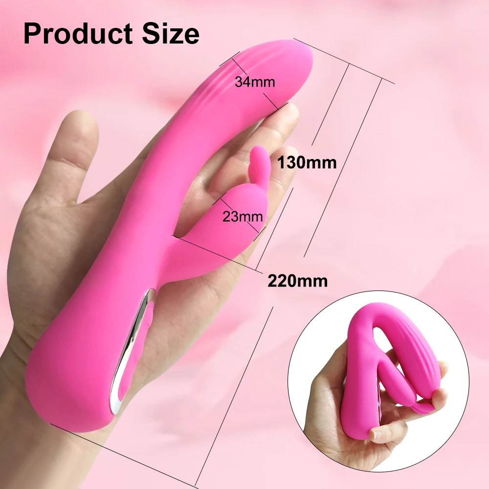 Potente vibratore da coniglio per donne, dildo riscaldante femminile, stimolatore del clitoride, punto G, giocattolo sessuale per capezzoli_voghion.com