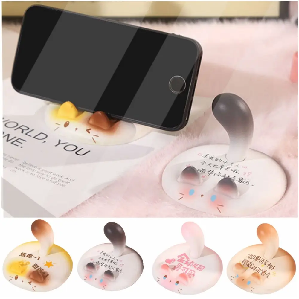 Cute Design Mobile Phone Holder Cartoon Cat Sweet Mini Size Decorative Function
