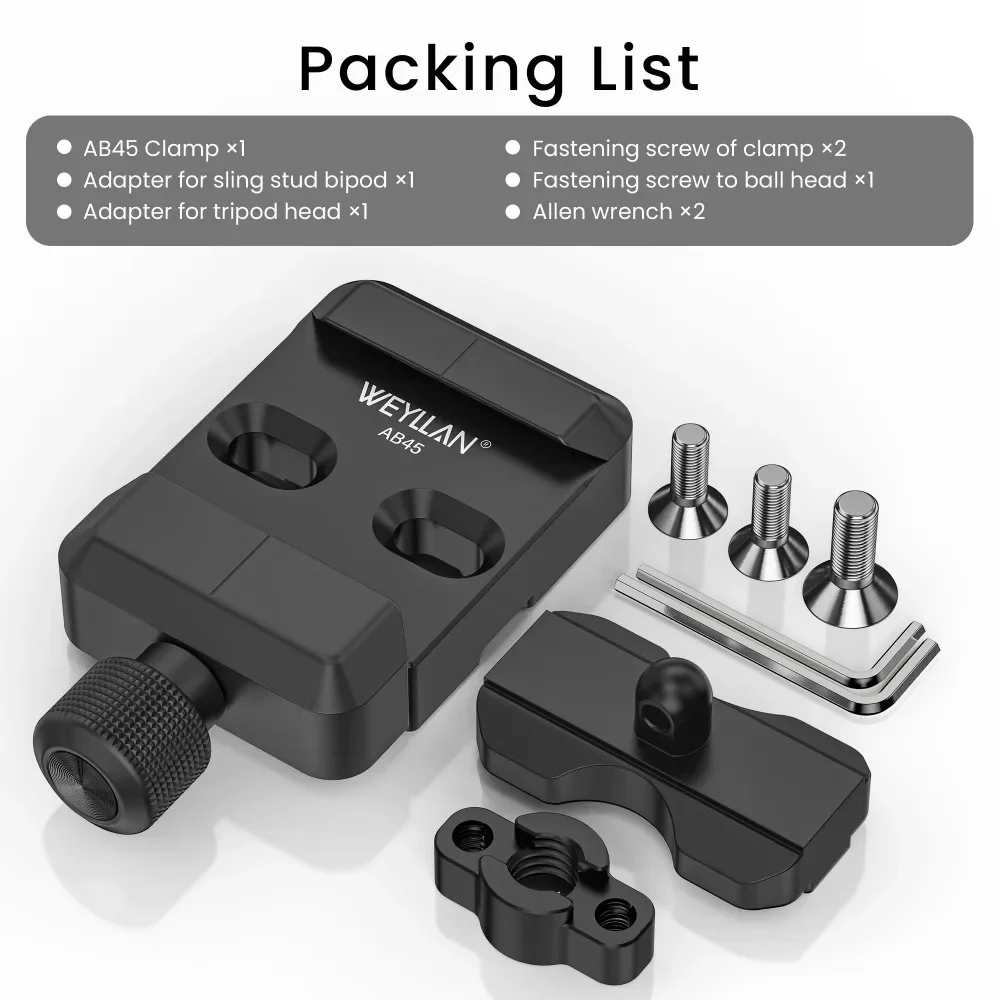 Arca Rail Tripod Mount Adapter Base 3.15" M-LOK Rail Aluminum AB45/MK80 For Arca