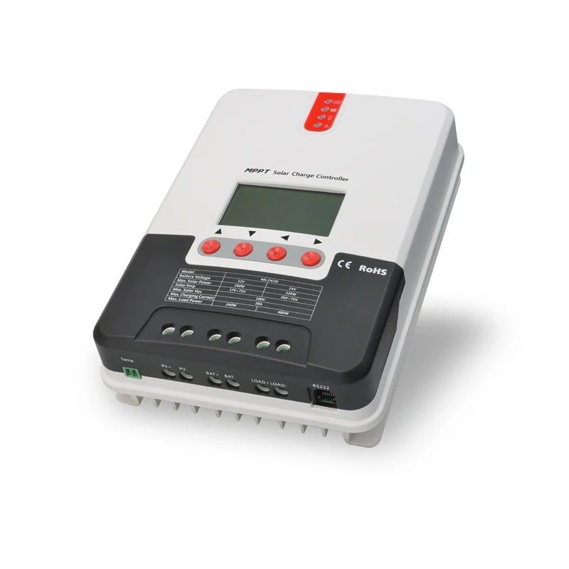 20A MPPT Solar Charge Controller ML2420 12V24VDC MPPT With Up To 99.9% Efhciency