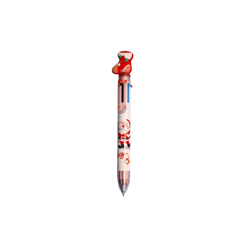 

New Gel Pens Cartoon Santa Claus 6-Colors Press Creative Hand Pen Kawaii Ballpoint Pen Gifts School Office Stationary