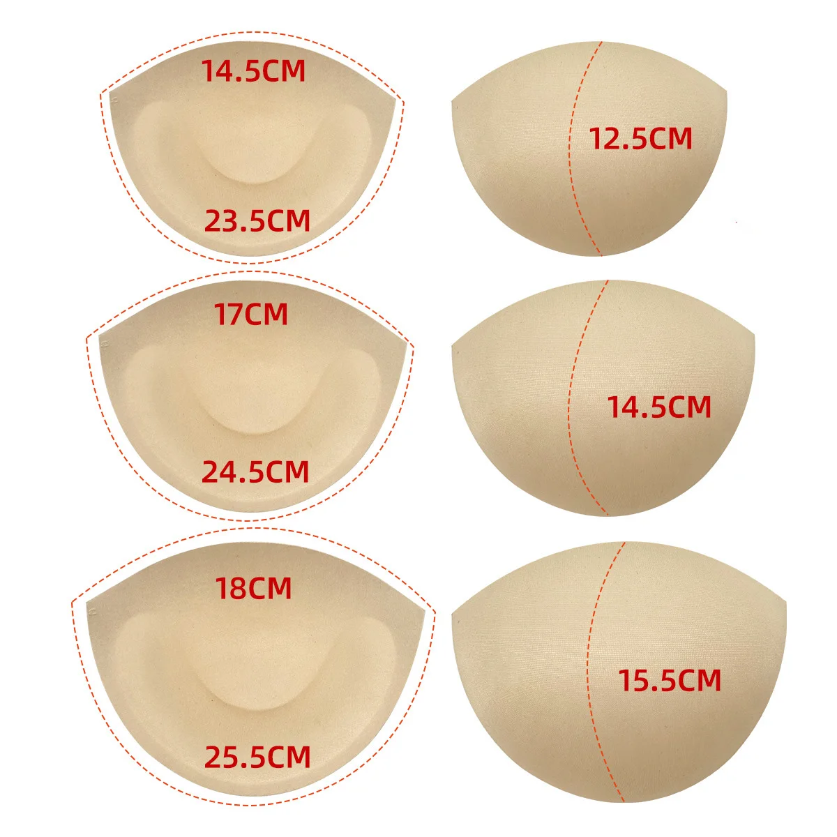 20pair Wholesale Large Xxl Simple Round Black White Bra Pads For