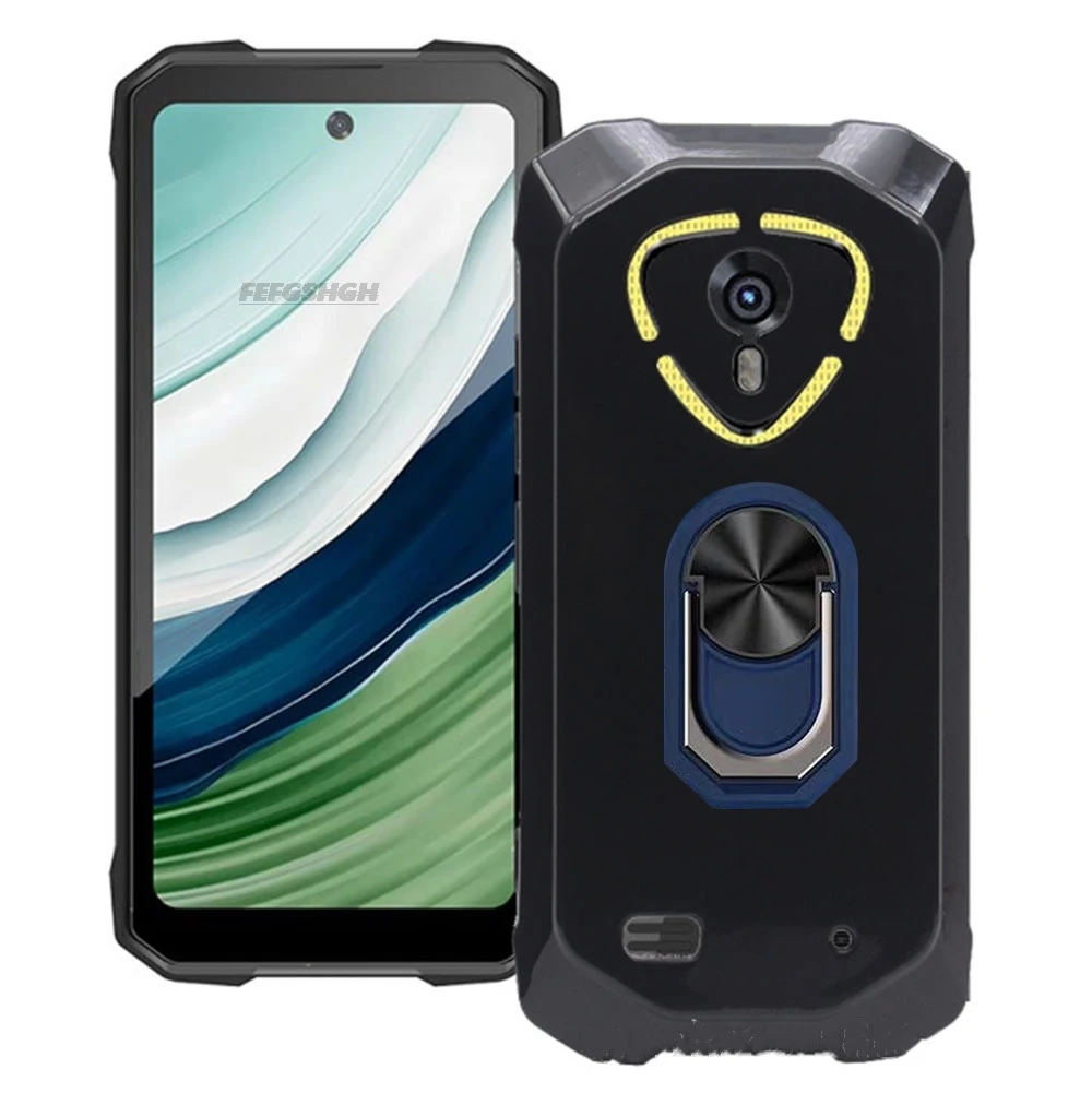Enhanced Grip Soft TPU Silicone Case with Back Finger Ring and Bracket