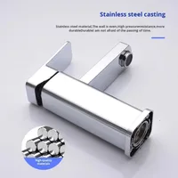 ก๊อกน้ำอ่างล้างหน้าสแตนเลสแบบติดตั้งบนเคาน์เตอร์ ก๊อกน้ำร้อนน้ำเย็นแบบใช้ได้สองทาง สำหรับห้องน้ำในบ้านและห้องครัว 2