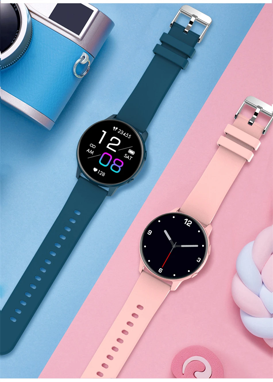 2022 New Fashion Smart Watch Men Fitness Bracelet Heart Rate Blood Pressure Monitoring Sports Tracker Smartwatch Gift for Women