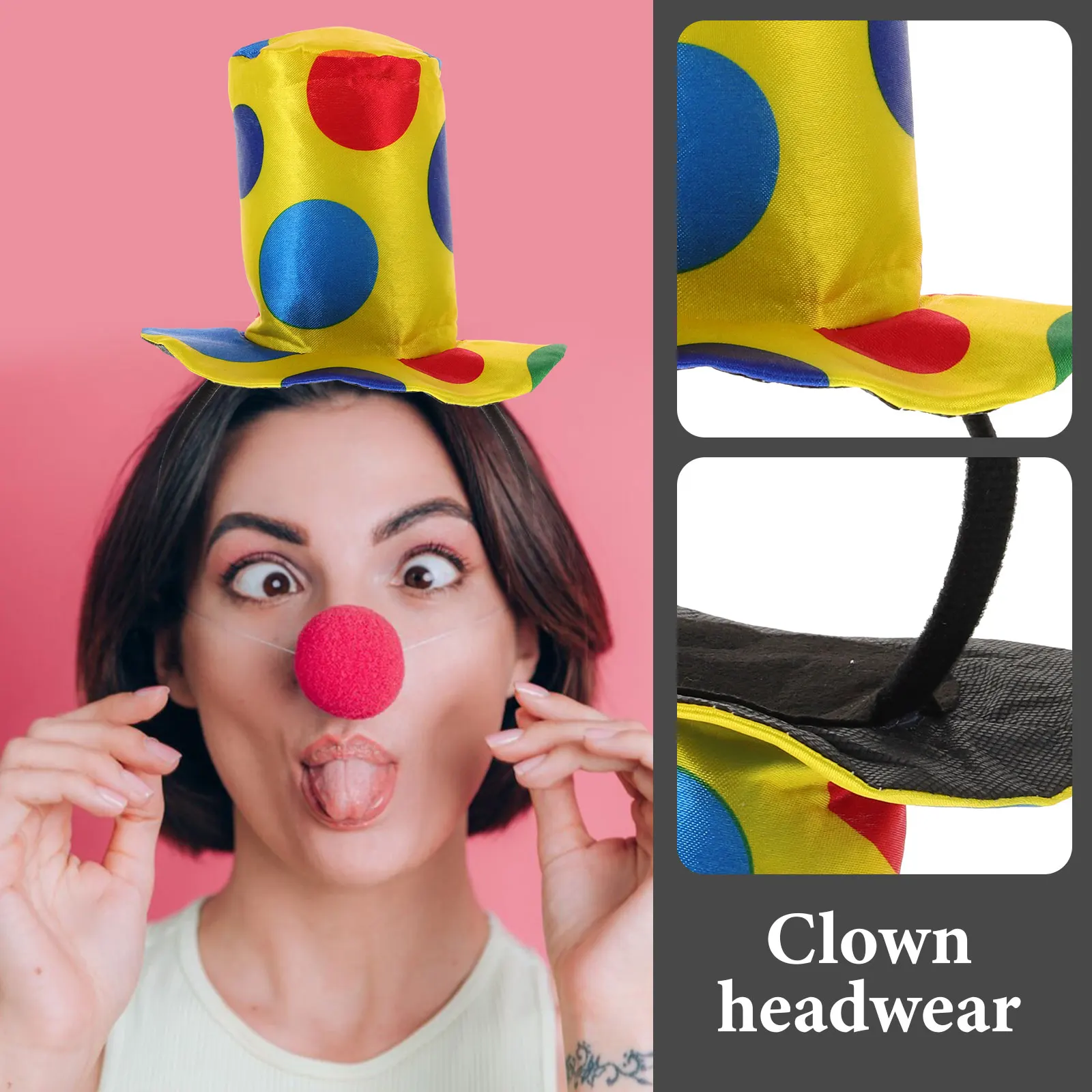 Jester Headband Clown Hat Carnival Costume Funny Headband Performance Prop Cosplay Clown Hat Headdress Adults Kids party decors