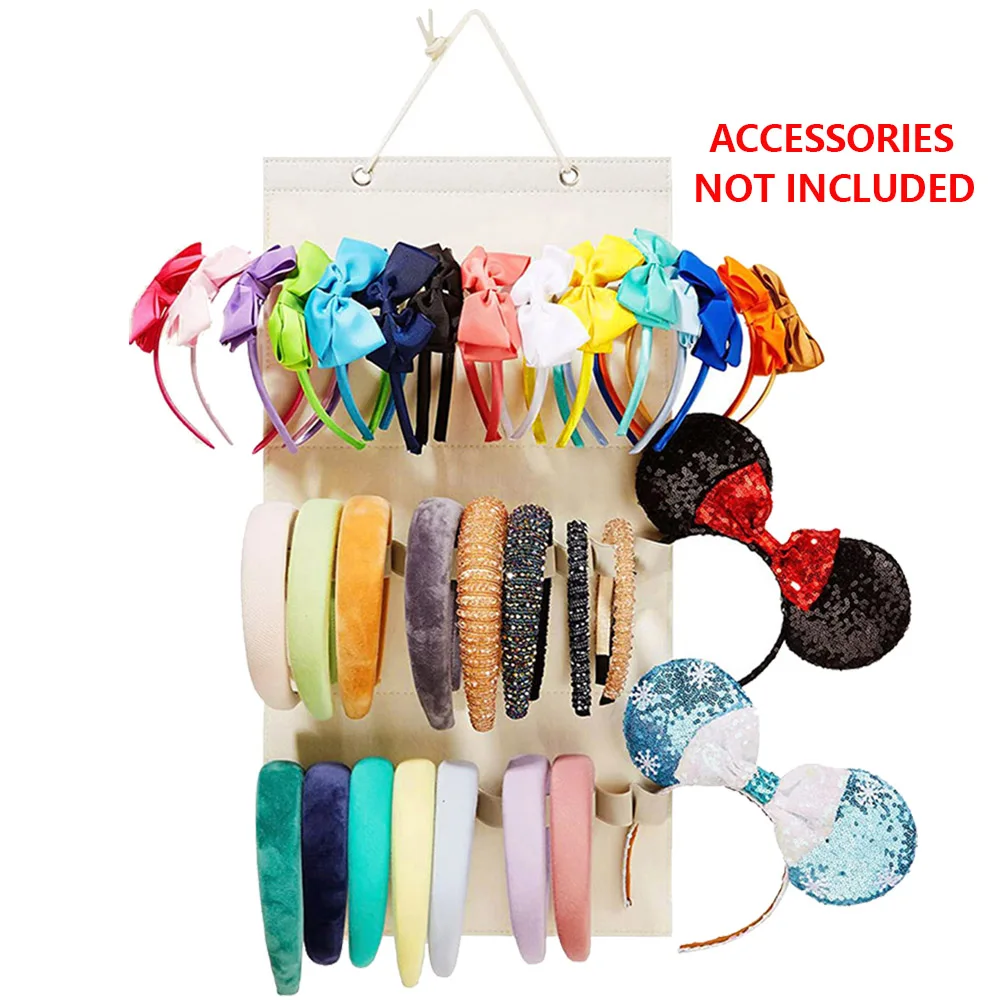 Hanging Wall Headband Holder For Women Girls Felt Hairbands