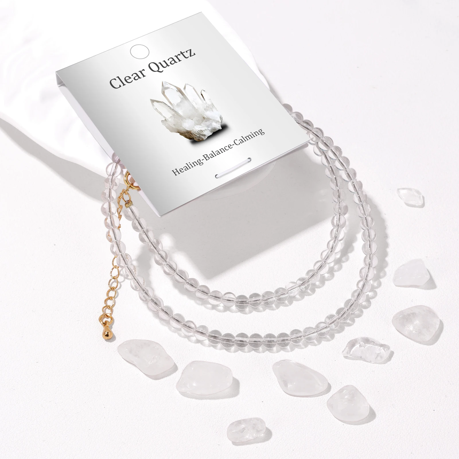 Mode Natürliche Amethyst Halsketten Für Frauen Stein 4mm Perlen Halskette Minimalistischen Lila Quarz Choker Schmuck Weiblich Männlich Geschenk – Detail 13
