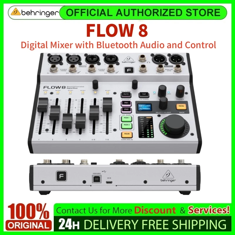 100% original】Behringer FLOW 8 FLOW8 Digital Mixer with Bluetooth