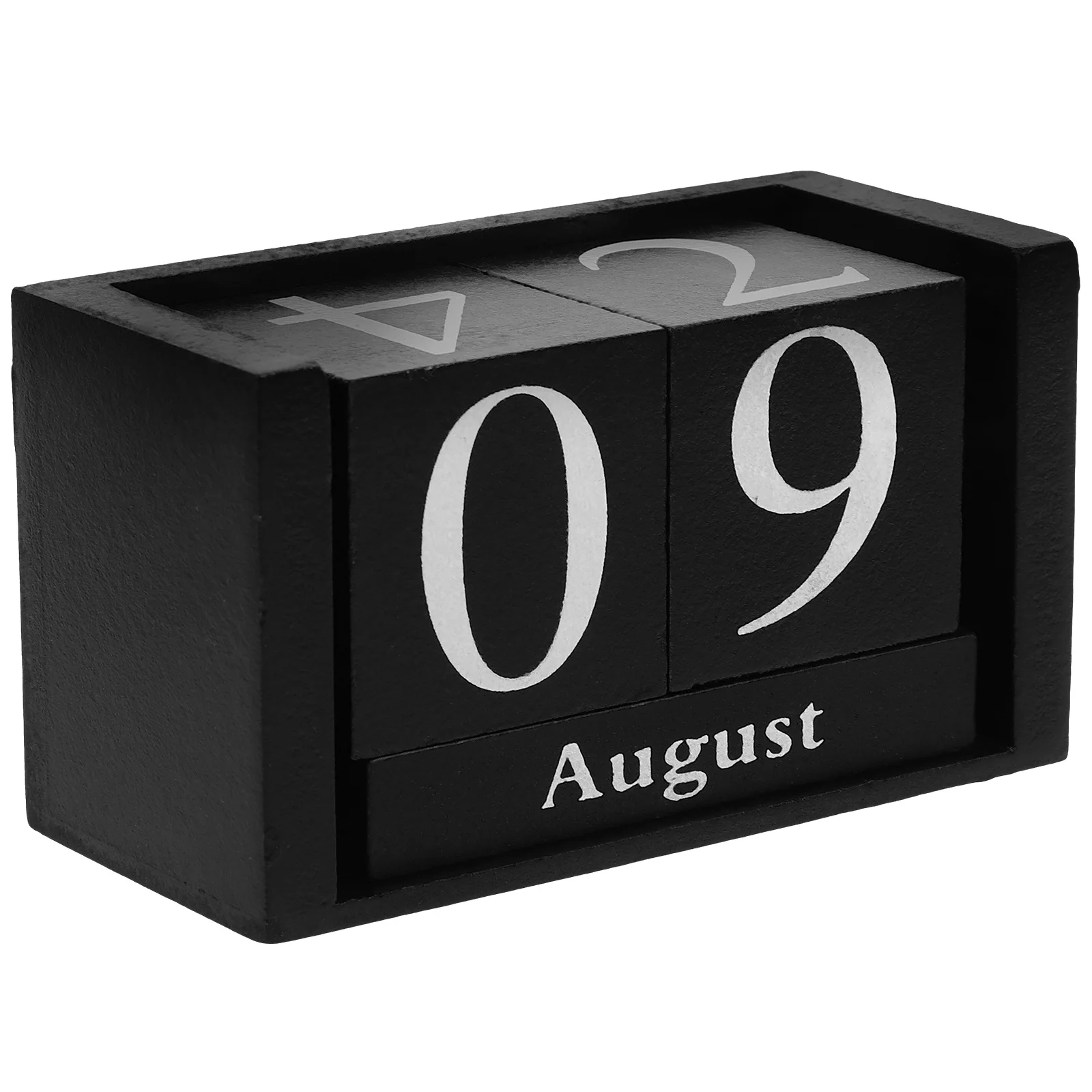 

Wooden Block Calendar Office Desk Decor Elegant Strip Blocks Household Perpetual Small