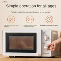 Home microwave oven. Lightweight, portable. Has 5-speed turntable for heat distribution. 1