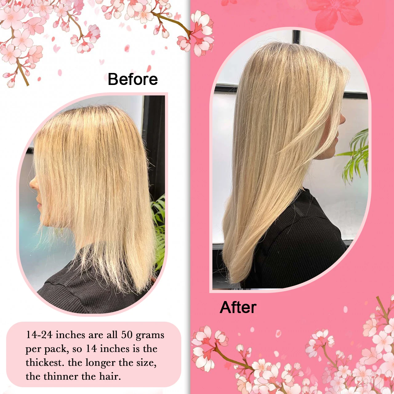 22 Inch Long Straight Micro Loop Human Hair Extensions 50g Micro Beads Hair 1g/s Ombre Color Ring Extensions