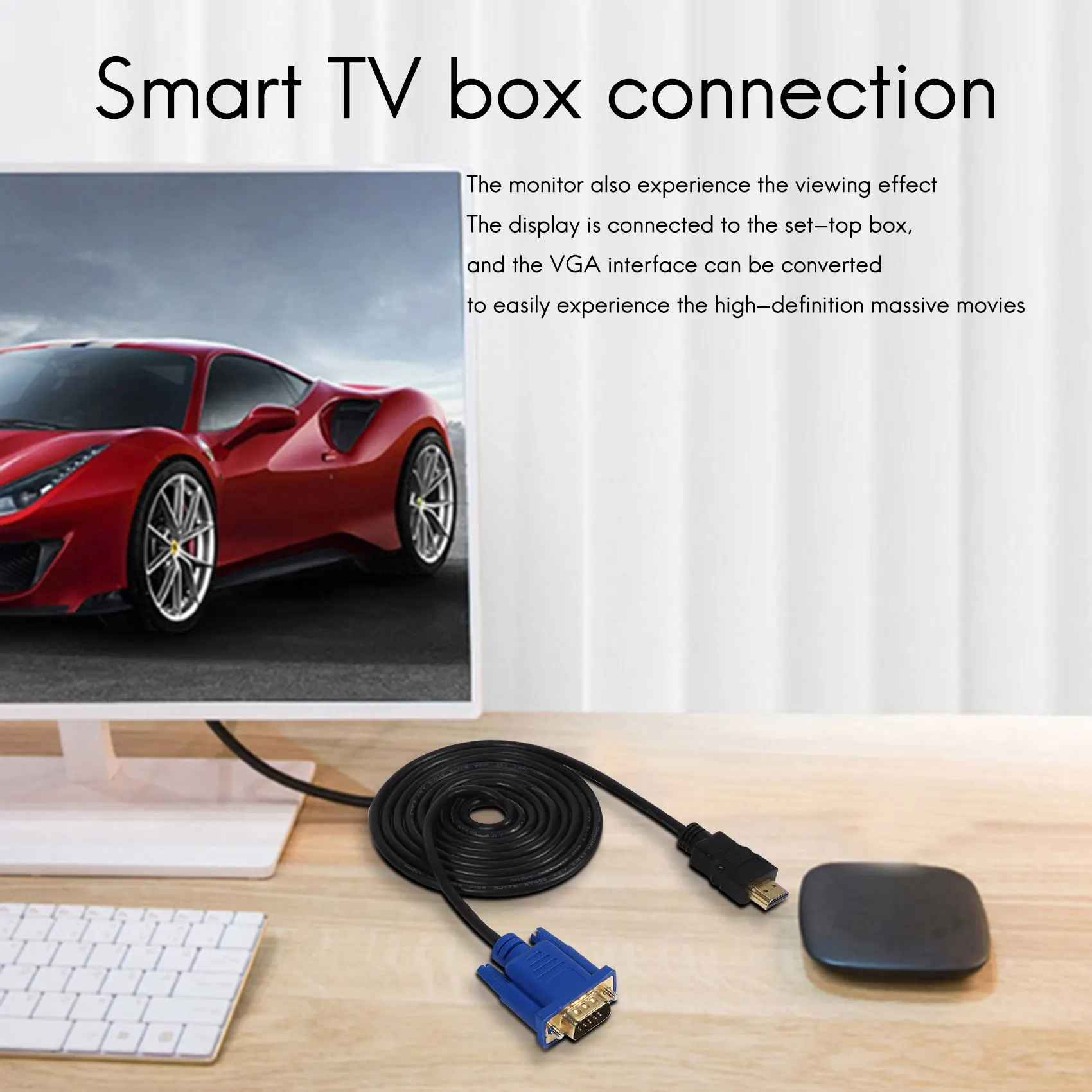 HDTV HDMI 골드 수-VGA HD-15 수, 15 핀 어댑터 케이블, 6FT, 1.8M, 1080P