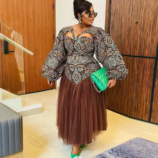 Ebere Long Sleeve Print Dress - Image 2
