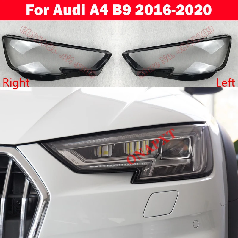 All New Car Headlight Glass Cover For Audi A4 B9 20162020 Front Lampshade Head Light Shell