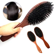 Natural Boar Bristle Hairbrush Massage Comb Smooth Hair Airbag Wooden Hair Comb Styling Tool 