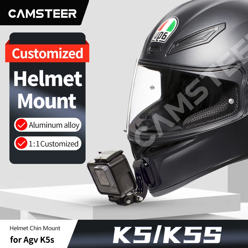 

Регулируемое крепление для мотоциклетного шлема Agv K5 K5s для GoPro hero11 10 9 Insta360 One X3 X2 Rs Dji аксессуары для экшн-камеры