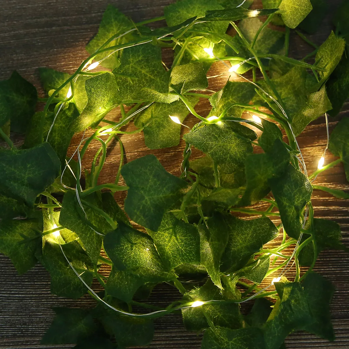 Maple Leaf Vine 2m Artificial Maple Leaf Vine Hanging Green Garden Party Wall Decoration Led String Lights