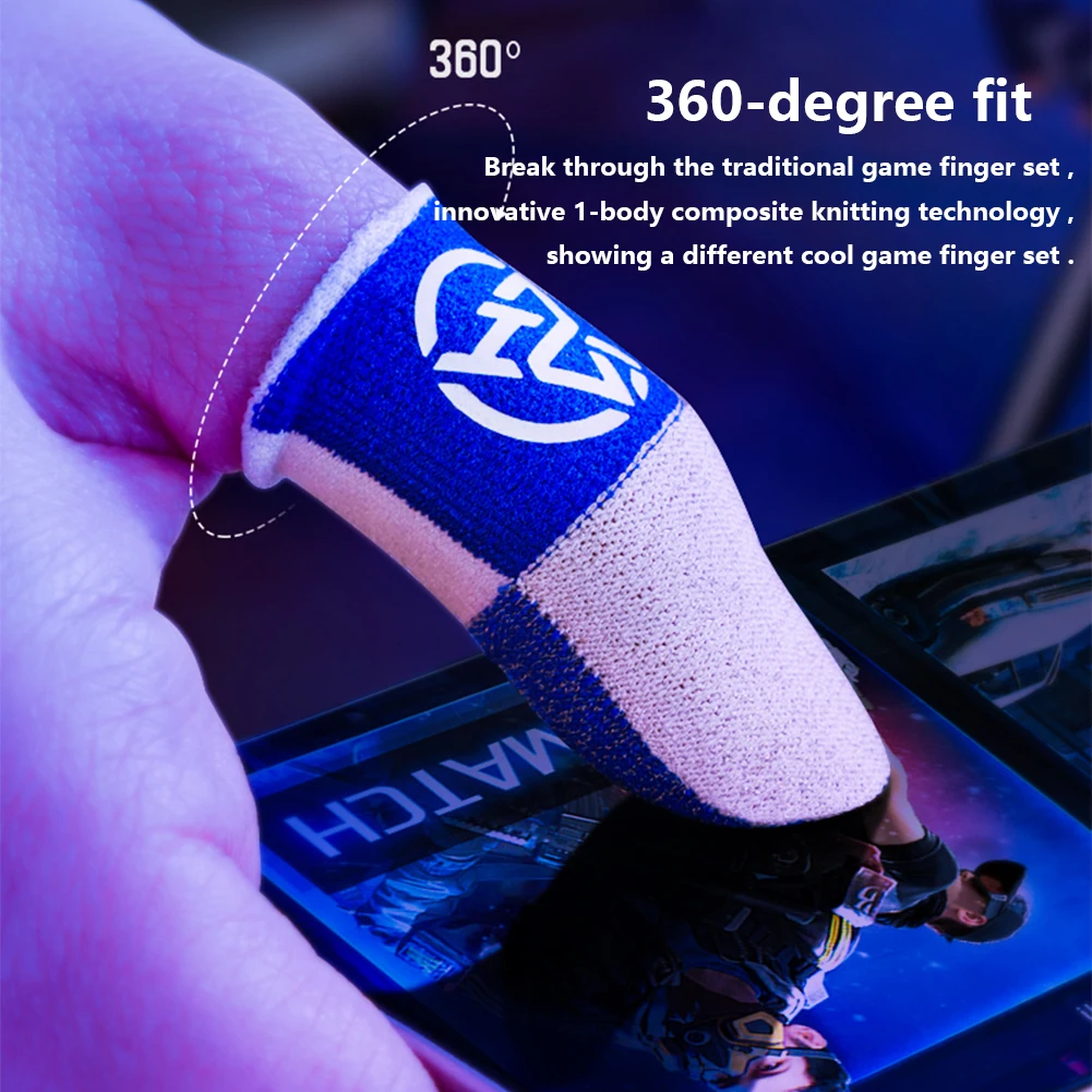 Breathable Anti-Slip Finger Sleeves for Sensitive Touchscreen Gaming