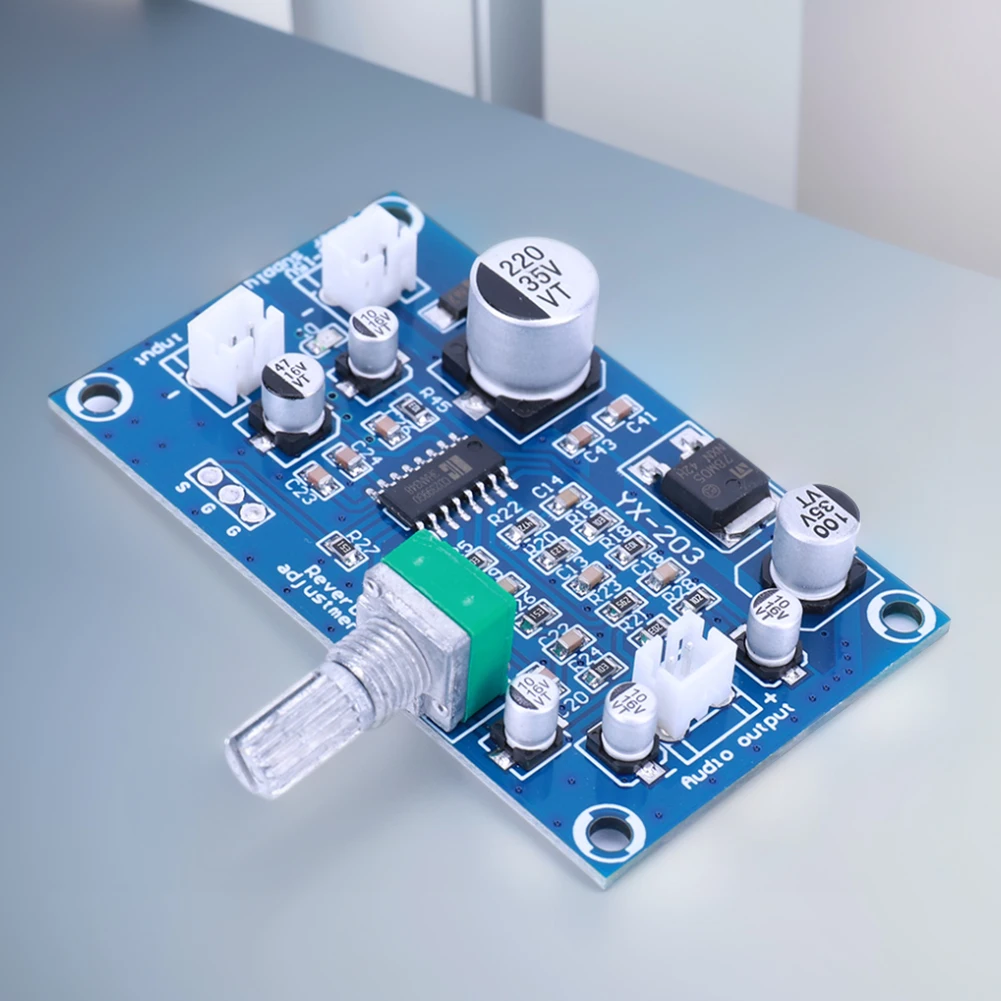 PT2399 Mono Amplifier Preamp Reverb DC6-15V M65831 Microphone Reverb Plate DC Single Power Supply Preamplifier Reverberator