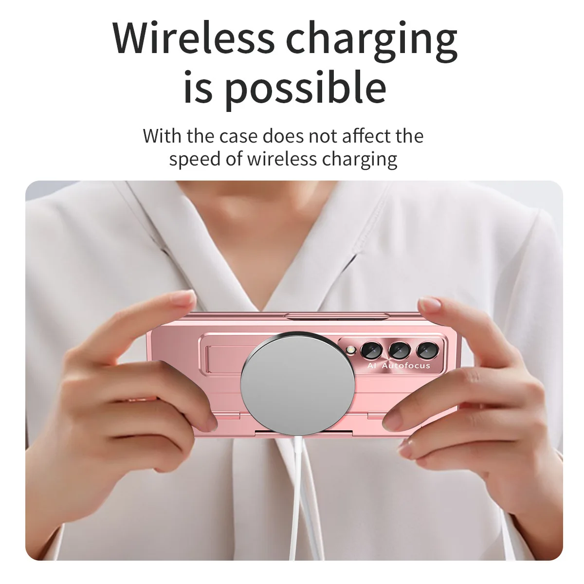 Fold Phone Cases For Samsung Galaxy Z Fold5 Fold4 Case Flat Hinge Stand Lens Protector For ZFold3 All-Inclusive Protective Cover