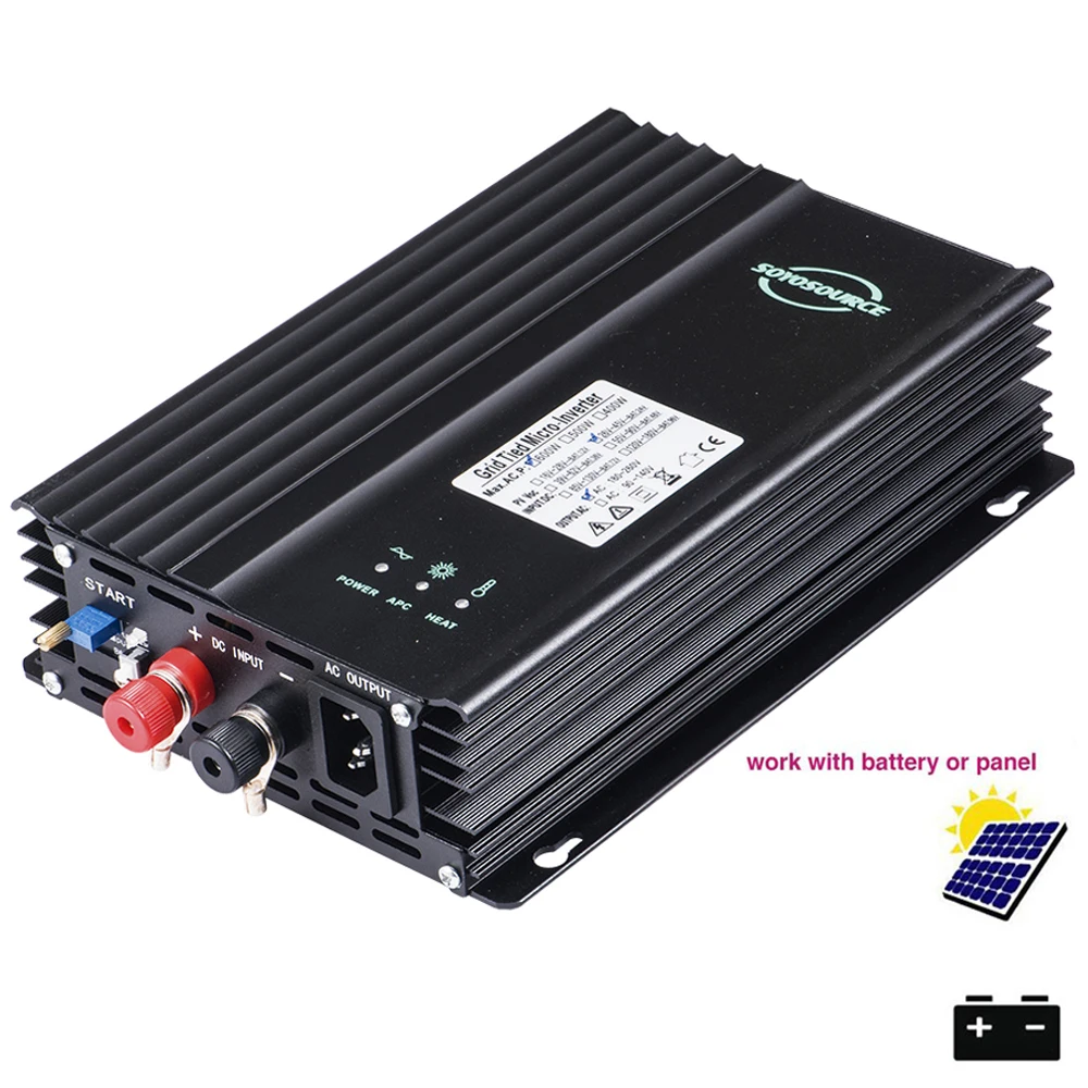 500W Solar Micro Inverter Grid Tie Mppt Onda Sinusoidale Pura 12/2436/48V Batteria Regolabile Scarica 600W Grid Tie Inverter
