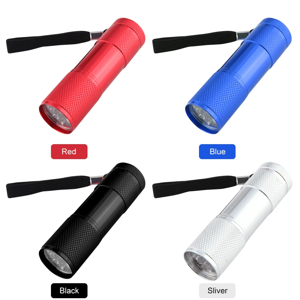 Description Picture 6 of item9LED Mini Black Light Flashlight Waterproof UV Flashlight Ultraviolet Waterproof Flashlights Detector for Pets Dog Urine Stains