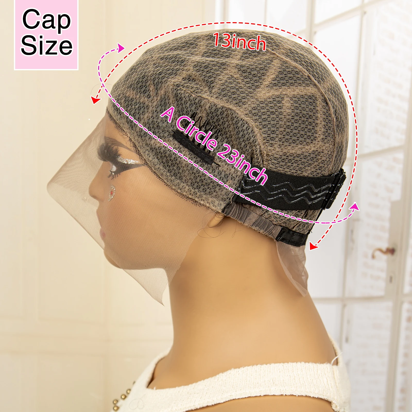 Braided Wig Cap for Box Braids Crochet Braids DIY Wig Cap Full Bouble Lace Braided with Baby Hair Suitable Lace
