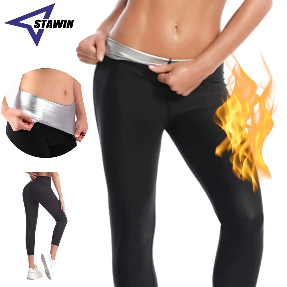 Sauna Sweat Shorts Pocket Hot Thermo Capris Workout Slimming Pants Weight  Loss Leggings Body Shaper for Women Gym Yoga Fitness