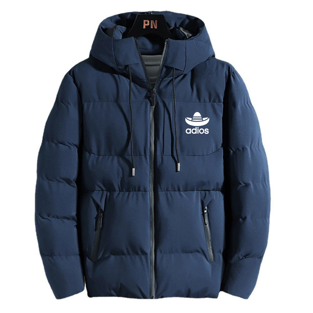 Herr puffer jacka med huva vinter varm utomhusjacka_voghion.com