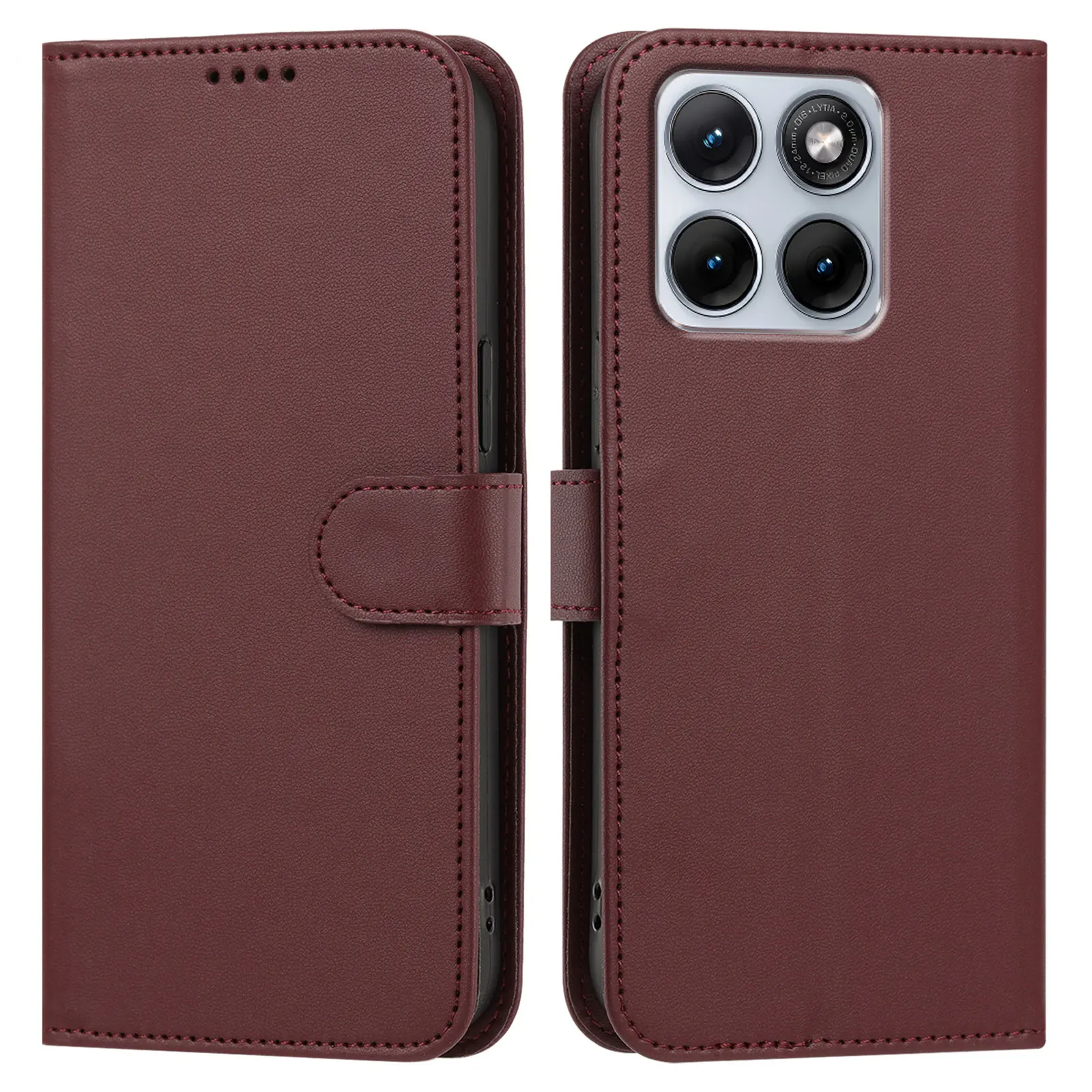 Premium PU Leather Flip Wallet Case with Card Slots Cover