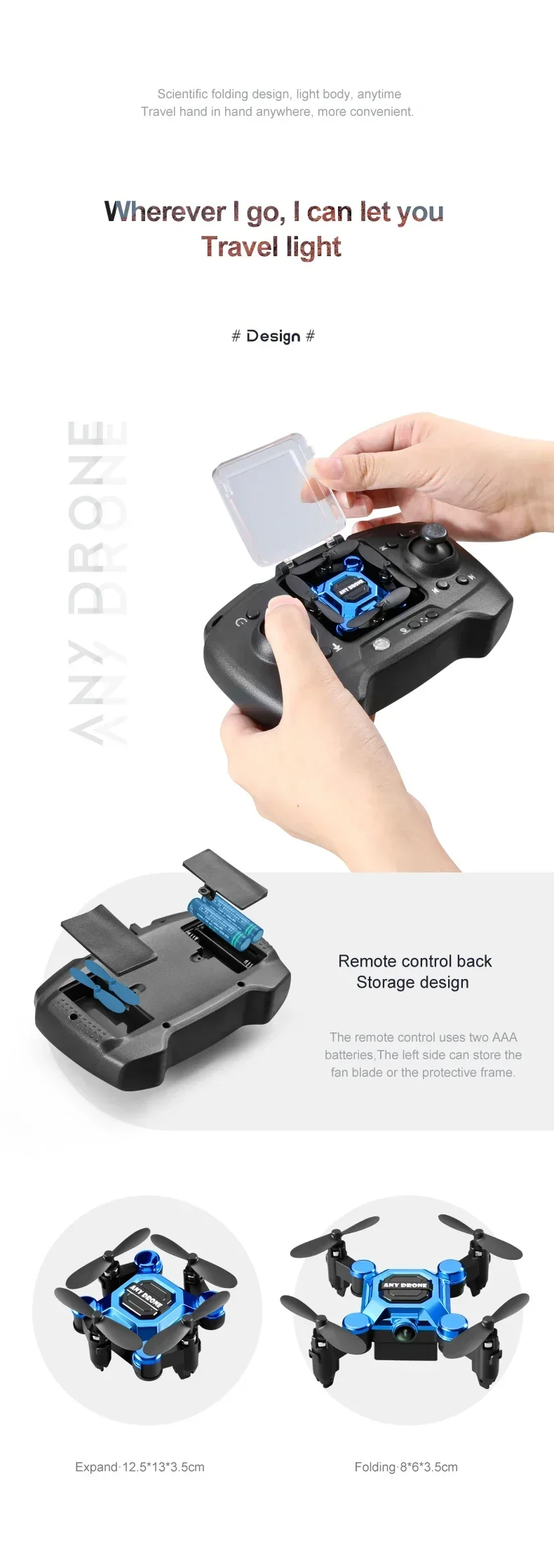 Description Picture 5 of item802 Mini Drone 4K 1080P HD Camera WiFi Fpv Air Pressure Altitude Hold Professional Foldable Quadcopter RC Drone Kid Toys GIft