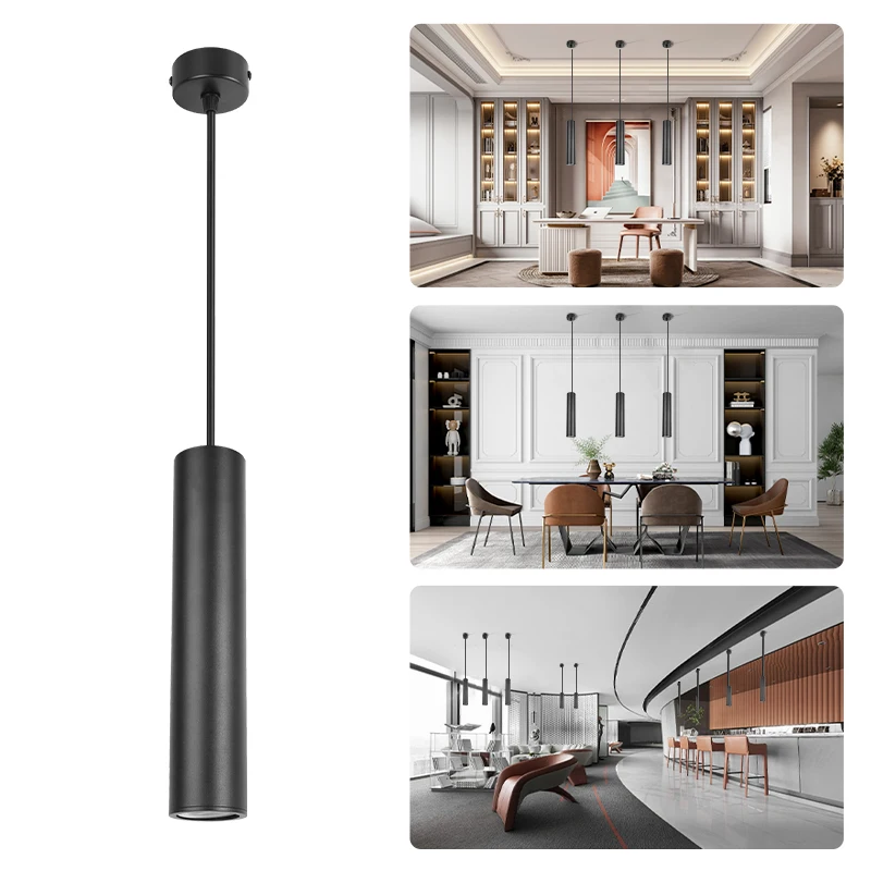 Pendant Lamp LED Ceiling Chandelier Modern 2024 Lustre Living Room Kitchen Dining Light 160-300mm Luxury Long Tube Hanging Lamps 4