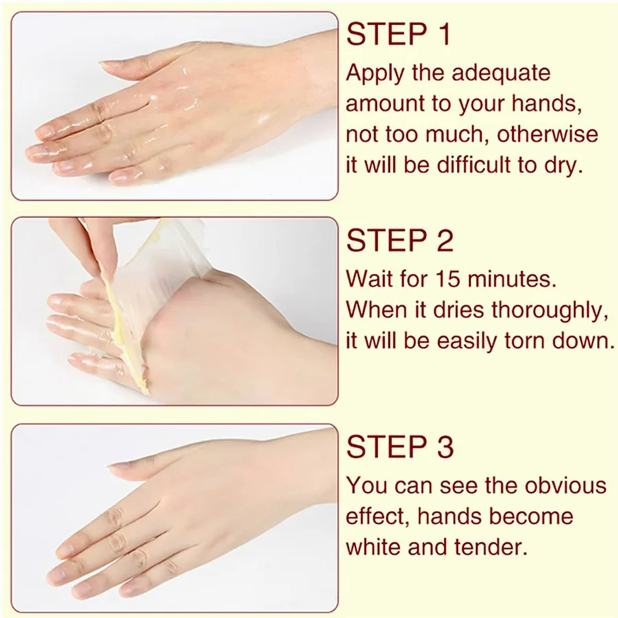 Hand Mask Milk Honey Peel Off Hand Wax 120g Moisturizing Hydrating Nourishing Exfoliating