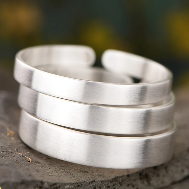 30g 41g 50g Luxury Men women 999 Silver Concave Bracelet Wide Open Classic Handmade Customized Pulseras Pure Silver Jewelry