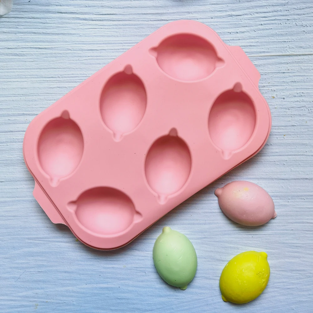 

6 Cavity Mini Silicone Mousse Cake Mold Half A Lemon Silicone Mold Cake Decorating Bakeware