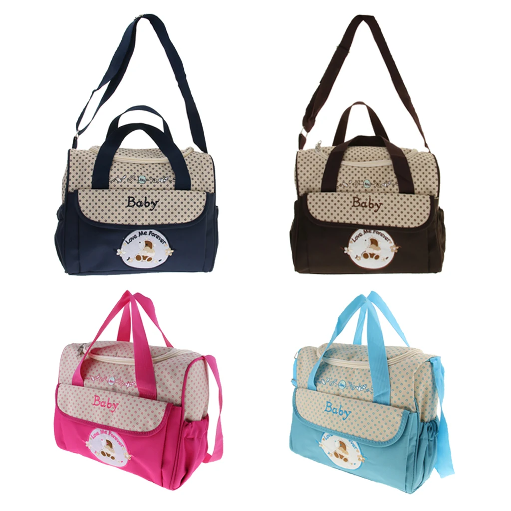 Mummy Shoulder Bag with Bottle Holder Baby Nappy Diaper Bag Set Waterproof Changing Pad for Newborn Maternity Mummy Shoulder Bag with Bottle Holder Baby Nappy Diaper Bag Set Waterproof Changing Pad for Newborn Maternity