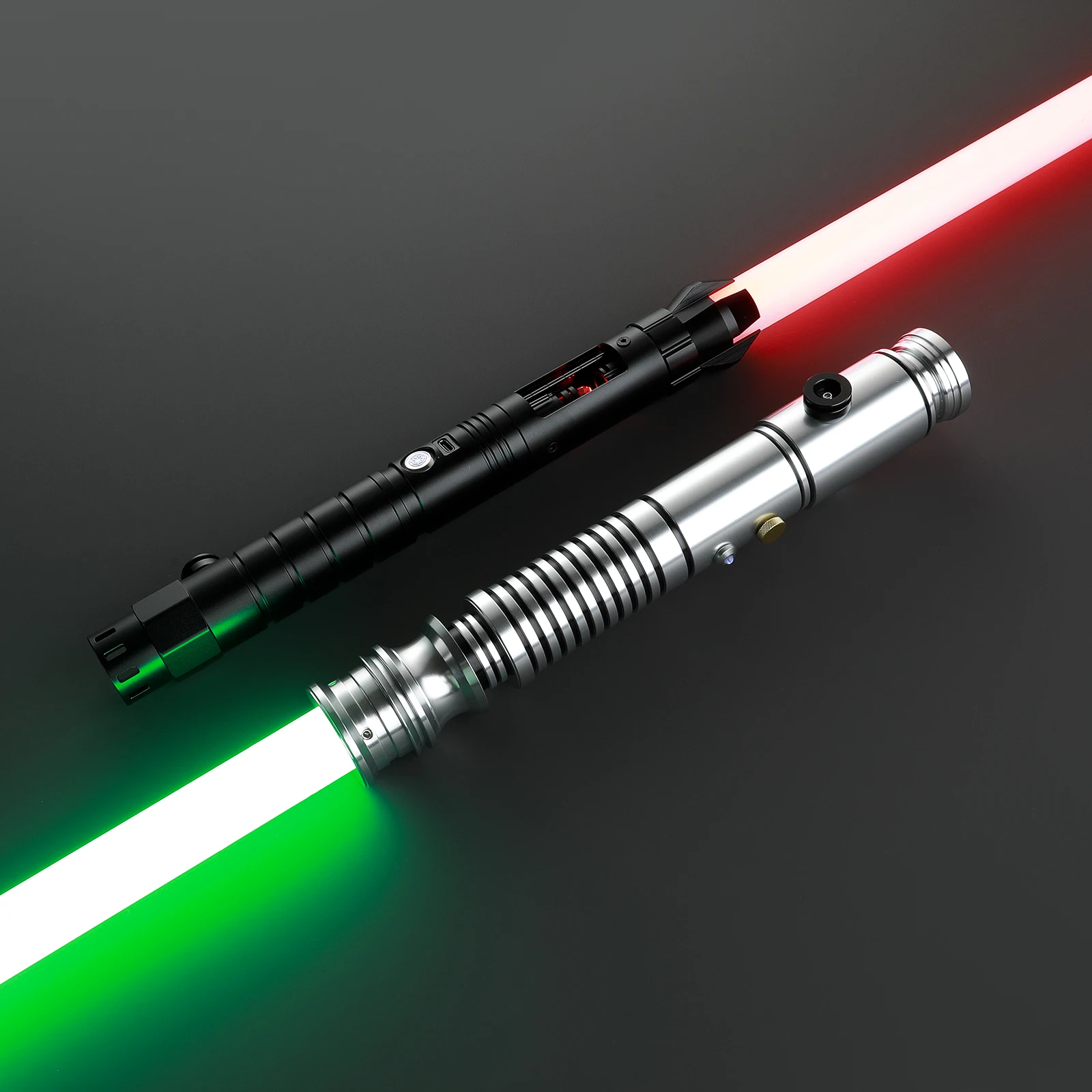 

DamienSaber Crystal Geonosis Arena Lightsaber Heavy Dueling Light Saber with Infinite Color Changing Sensitive Smooth Swing