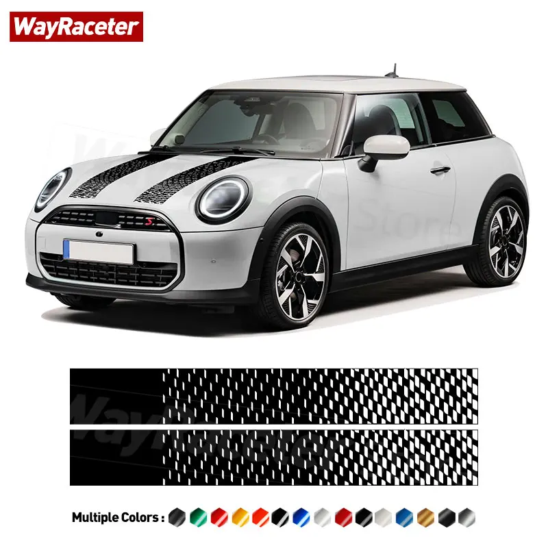 車のフードストライプステッカー、ボンネットストライプ、光沢、マット