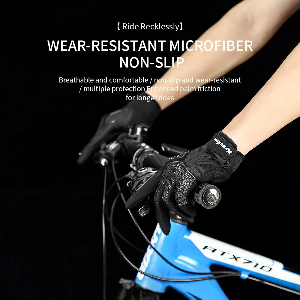MTB Cycling Gloves Black Touch Screen Men Women Road Bike Gloves Gym Riding Silicone Gel Bicycle Motorcycle Gloves 2