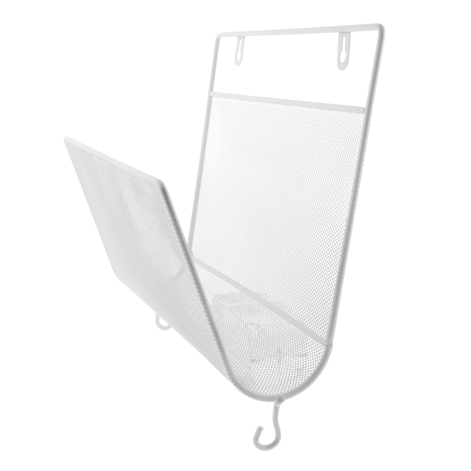 

Bookshelf on White Wall Bookstand Metal Storage -mounted Household Shelfs Office Hanging Magazine Holder Iron Shelves