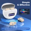 Digital Elderly Noise Reduction Hearing Aid, Rechargeable CIC Hearing Amplifier with Charging Case 3