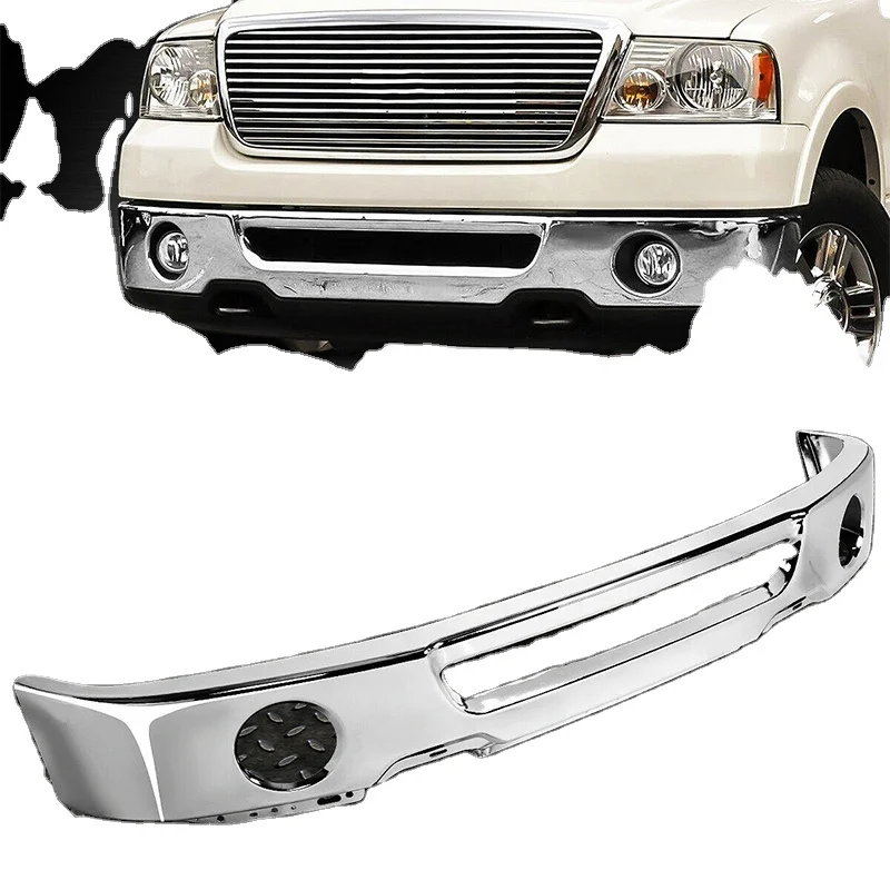 Front chrome bumper with fog lamp hole car bumpers for Ford F150 PICKUP 2006 2007 2008custom