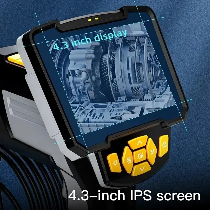 Industrial Endoscope 8MM 4.3inch 1080P Single Dual Lens Car Inspection Borescope IP68 Waterproof Sewer Camera With 6LEDs inspection camera mini endoscope camera