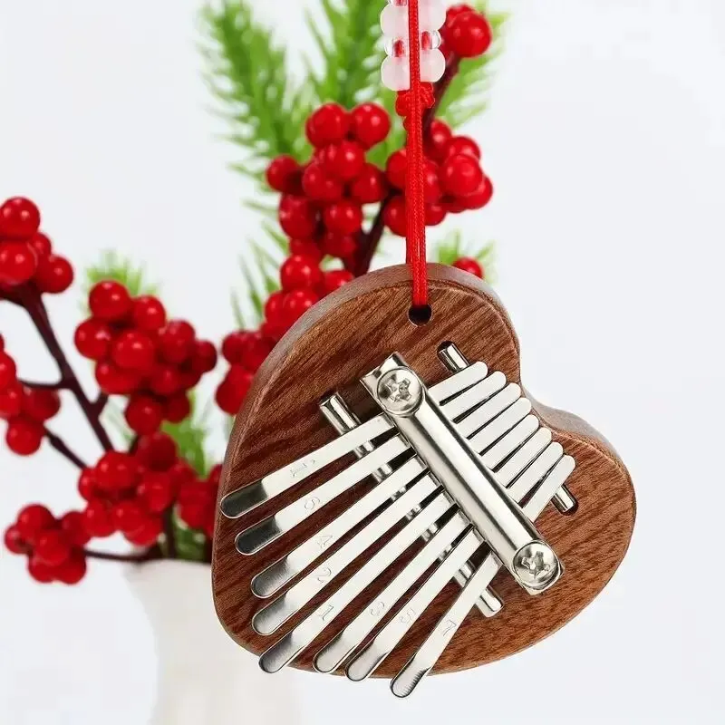 mini wooden kalimba 8 Key Mini High Quality Exquisite Finger Thumb Piano Marimba Musical Good Accessory Pendant Gift Valentine's Day