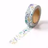 NEW 1PC 10M Decor Floral Leaves Japanese Paper Washi Tape Set for Scrapbooking Adhesive Masking Tape Cute Journal Stationery 6